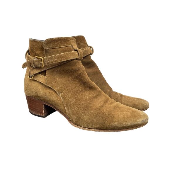 Saint Laurent Jodhpur Suede Ankle Boots Women's 38 US 7-7.5 - Picture 1 of 11